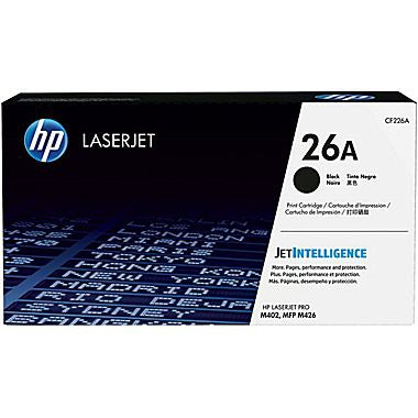 HP 26A (CF226A) LaserJet Pro M402 MFP M426 Black Original LaserJet Toner Cartridge (3100 Yield)