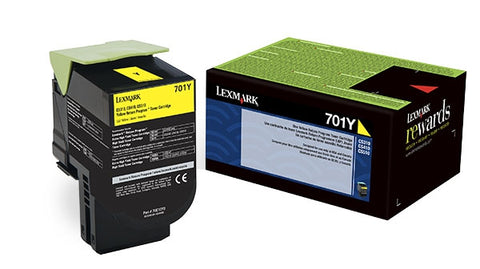 Lexmark International, Inc (701Y) CS310 CS410 CS510 Yellow Return Program Toner Cartridge (1000 Yield)