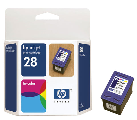 HP 28 (C8728AN) Tri-Color Original Ink Cartridge (240 Yield)