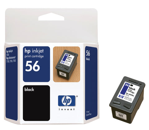 HP 56 (C6656AN) Black Original Ink Cartridge (520 Yield)