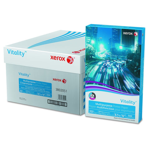 Xerox<sup>&reg;</sup> 3R02051 Vitality Multipurpose Printer Paper, 8 1/2 x 14, White, 500 Sheets/RM