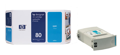 HP 80 (C4846A) Cyan Original Ink Cartridge (350 ml)