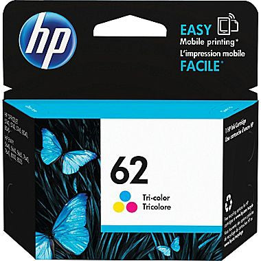 HP 62 (C2P06AN) Tri-Color Original Ink Cartridge (165 Yield)