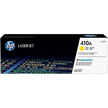 HP 410A (CF412A) Color LaserJet Pro M452 MFP M477 Yellow Original LaserJet Toner Cartridge (2300 Yield)