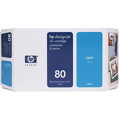 HP  NO. 80 CYAN INK CARTRIDGE, 175ML