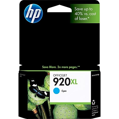 HP 920XL (CD972AN) High Yield Cyan Original Ink Cartridge (700 Yield)