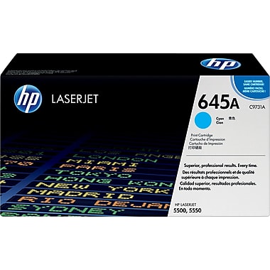 HP 645A (C9731A) Color LaserJet 5500 5550 Cyan Original LaserJet Toner Cartridge (12000 Yield)
