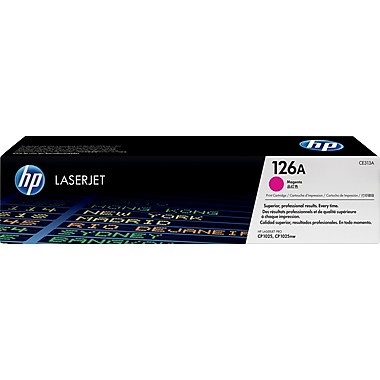 HP 126A (CE313A) Color LaserJet CP1020 CP1025nw MFP M175nw M275 Magenta Original LaserJet Toner Cartridge (1000 Yield)