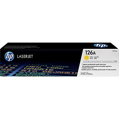 HP 126A (CE312A) Color LaserJet CP1020 CP1025nw MFP M175nw M275 Yellow Original LaserJet Toner Cartridge (1000 Yield)