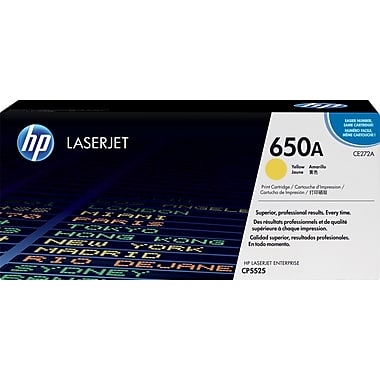 HP 650A (CE272A) Color LaserJet CP5525 M750 Yellow Original LaserJet Toner Cartridge (15000 Yield)