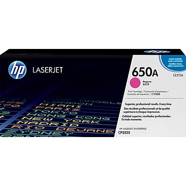 HP 650A (CE273A) Color LaserJet CP5525 M750 Magenta Original LaserJet Toner Cartridge (15000 Yield)