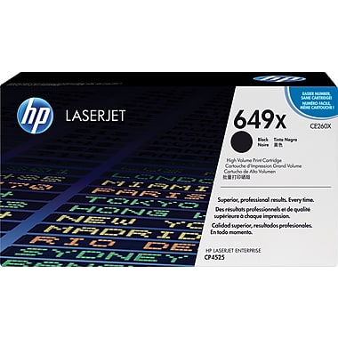 HP 649X (CE260X) Color LaserJet CP4525 High Yield Black Original LaserJet Toner Cartridge (17000 Yield)