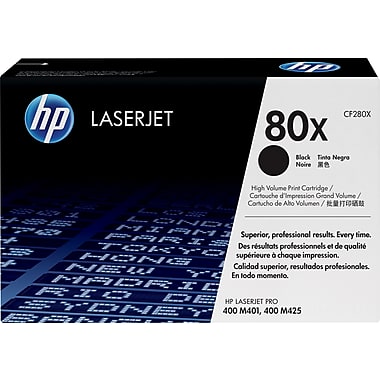 HP 80X (CF280X) LaserJet Pro 400 M401 400 MFP M425 High Yield Black Original LaserJet Toner Cartridge (6900 Yield)