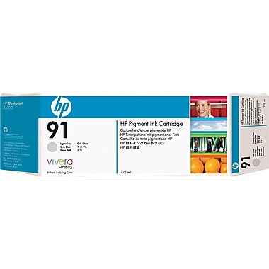 HP 91 (C9466A) Light Gray Original Pigment Ink Cartridge (775 ml)