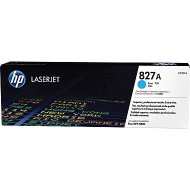 HP 827A (CF301A) Color LaserJet Enterprise flow M880 MFP Cyan Original LaserJet Toner Cartridge (32000 Yield)