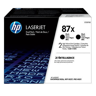 HP 87X (CF287XD) 2-Pack High Yield Black Original LaserJet Toner Cartridge (2 x 18000 Yield)