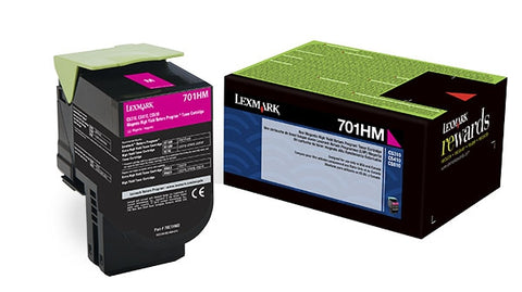 Lexmark (701HM) CS310 CS410 CS510 High Yield Magenta Return Program Toner Cartridge (3000 Yield)