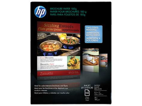 HP Inkjet Brochure FSC Paper 180g Glossy 48# 98 Bright (8.5" x 11") (A SZ) (Two Sided) (150 Sheets/Pkg)