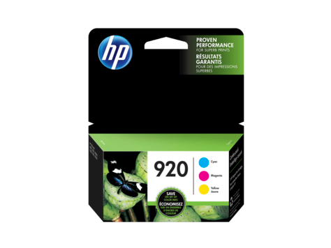 HP 920 (N9H55FN) Cyan/Magenta/Yellow Original Ink Cartridges 3-Pack (3 x 300 Yield)
