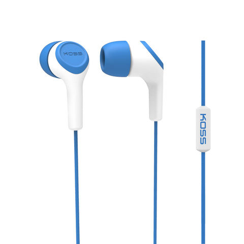 Koss Corporation  InEar Bud with Mic Blue