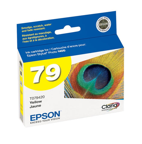 Epson (79) Stylus Photo 1400 Artisan 1430 Claria High Capacity Yellow Ink Cartridge (800 Yield)